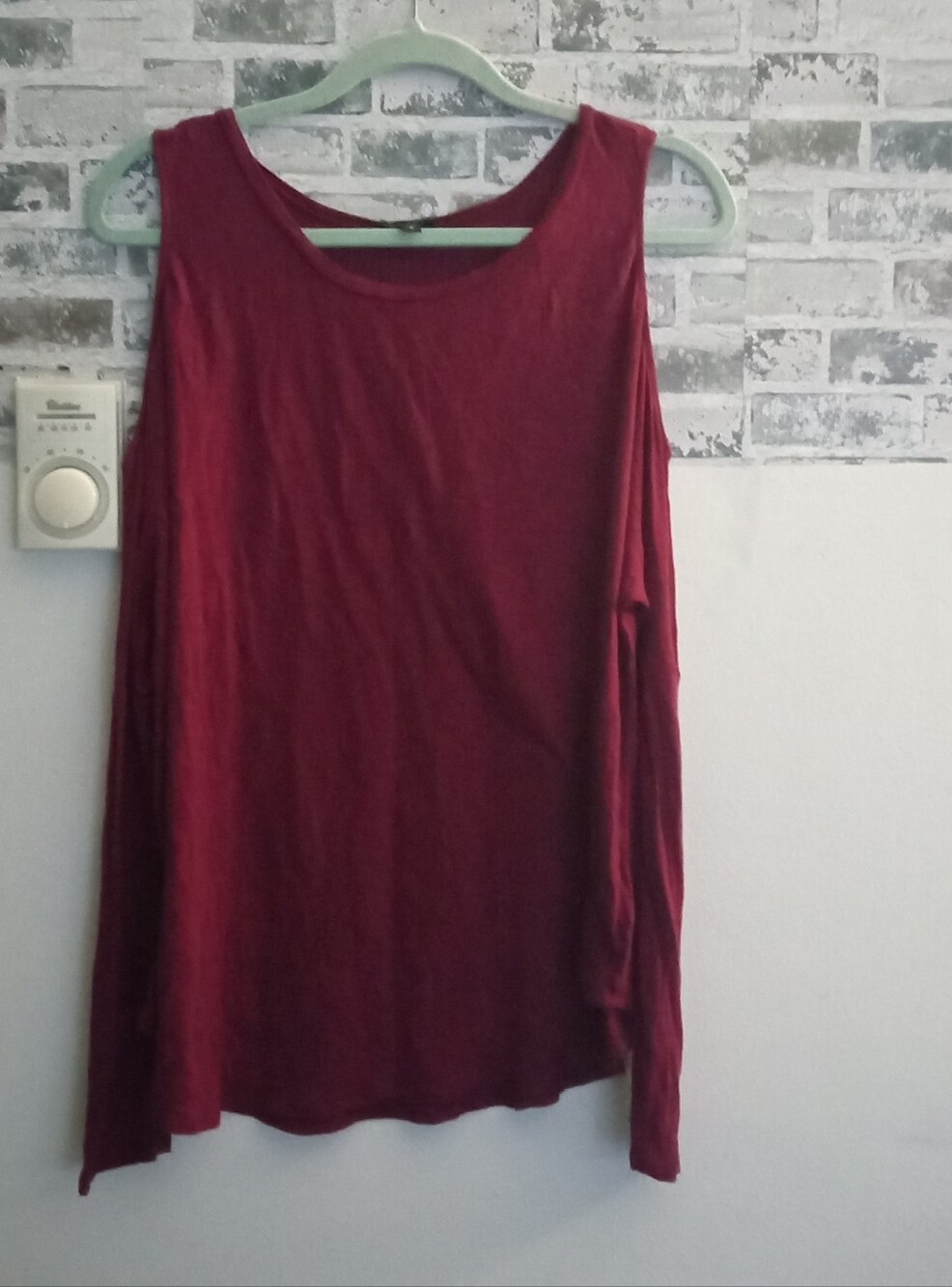Express Women’s Burgundy Off The Shoulder Top